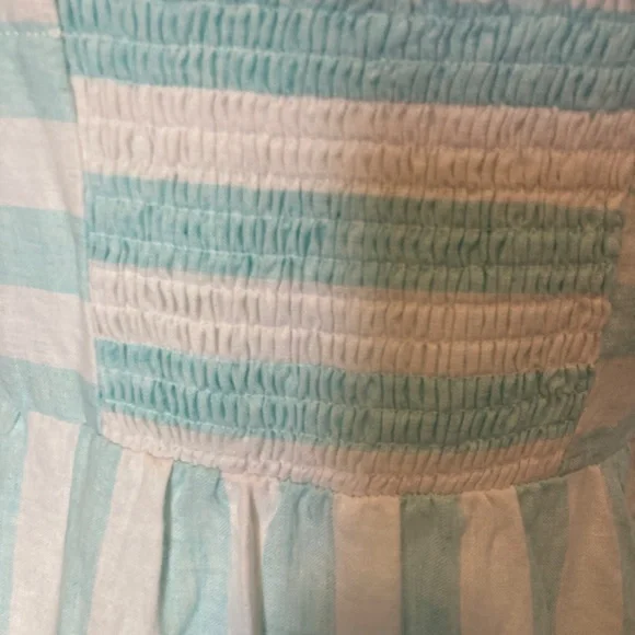 Casa Cabana Linen Blend Coastal striped Sundress New With Tags - Picture 12 of 12